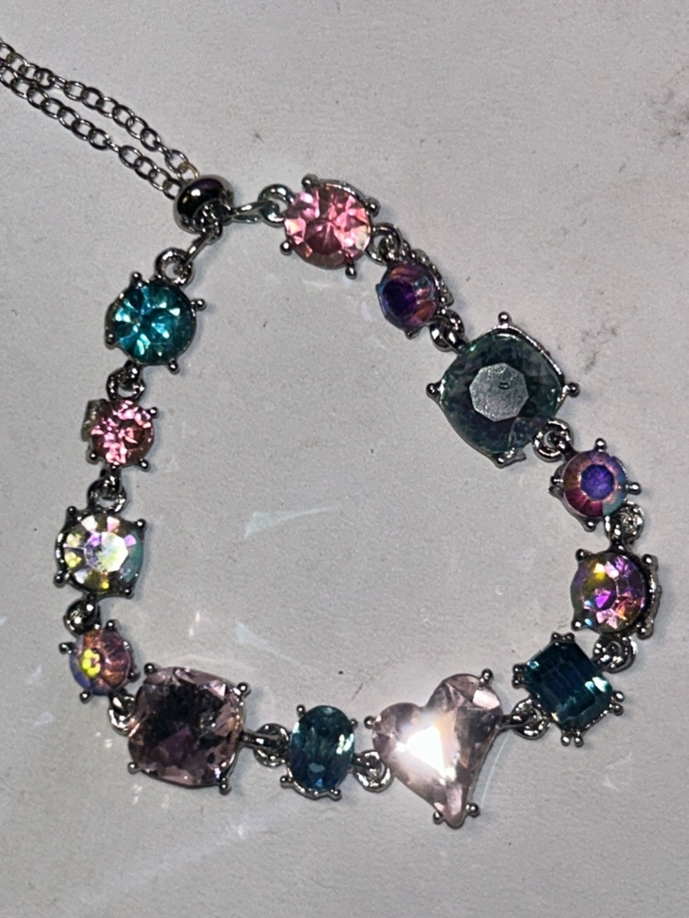 Multicolor Crystal Bracelet - Adjustable Women's Jewelry